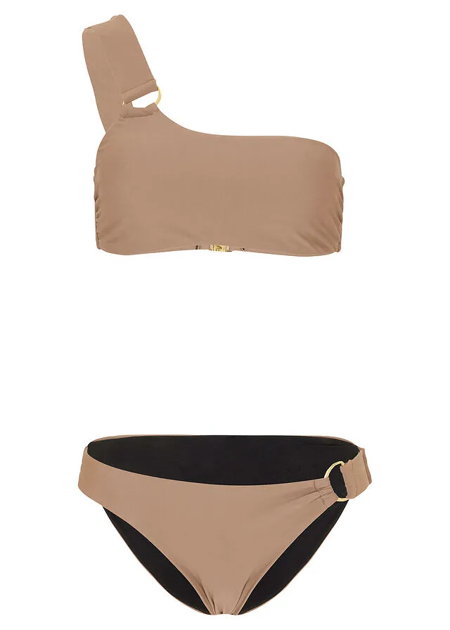 Bikini tipo bandeau (2 piezas) marrón